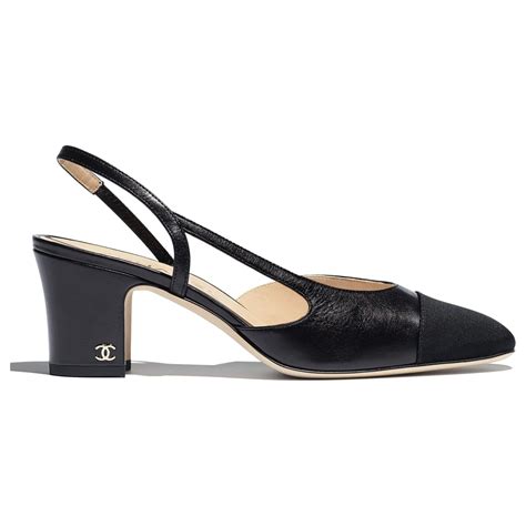 slingback noir chanel|chanel slingback sale.